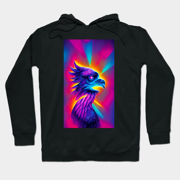 Psychedelic Eagle Hoodie by RichieDuprey